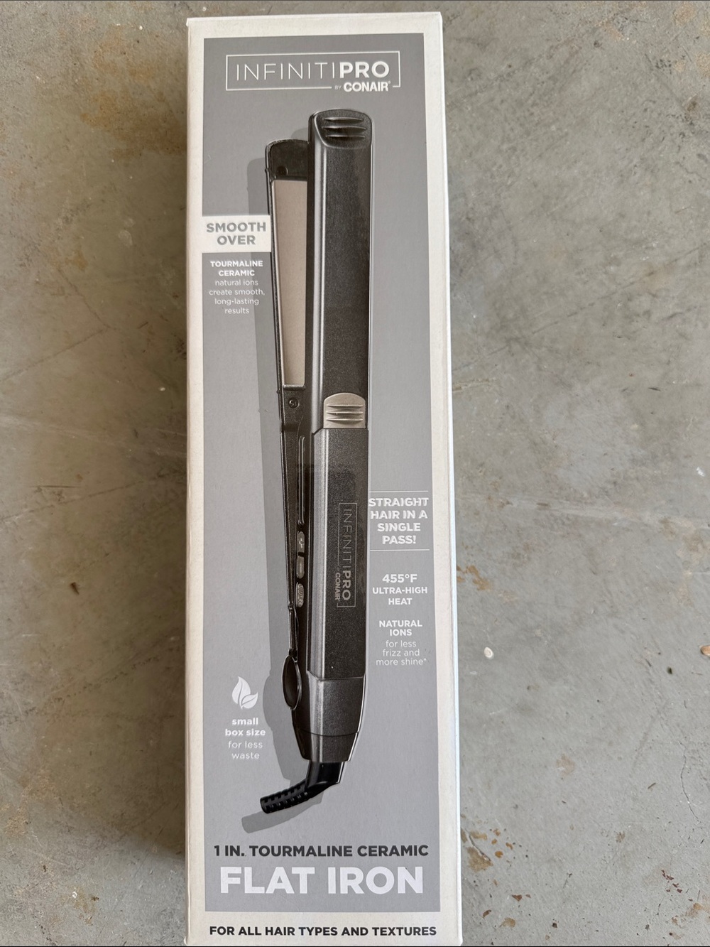 1" Tourmaline Ceramic Flat Iron - Black
